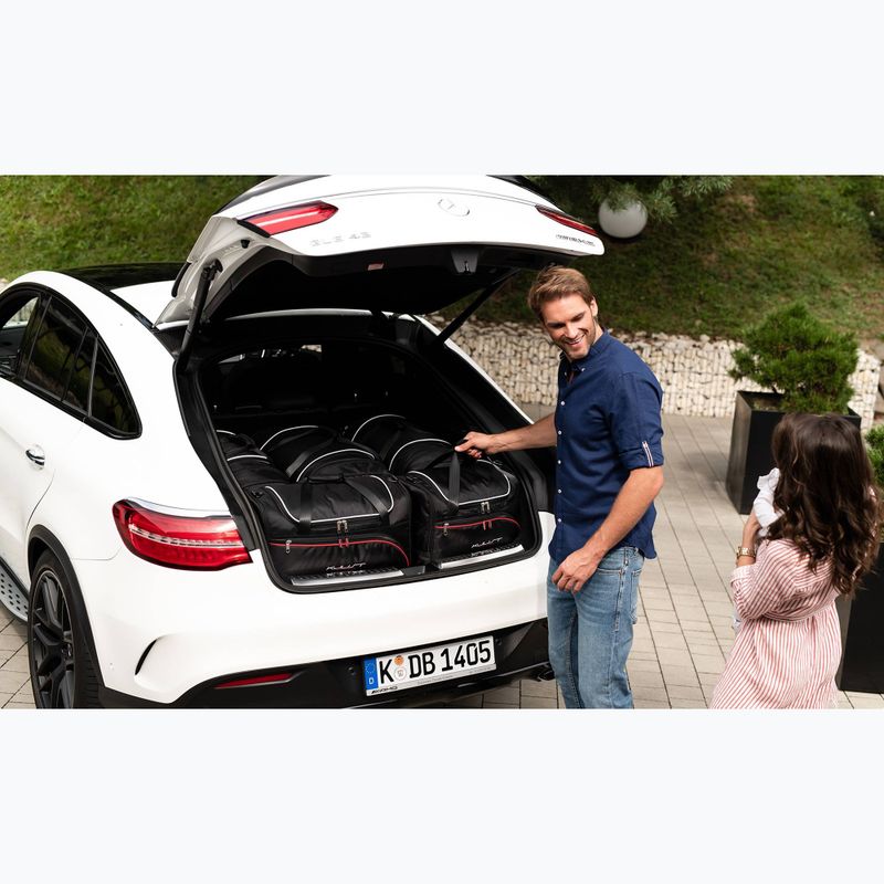 KJUST Audi A7 PHEV set di borse per il bagagliaio 2019+ 5 pezzi nero 21