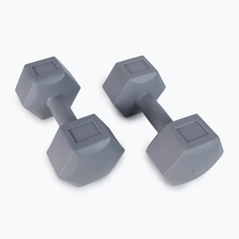 Spokey Monster II 2x5 kg manubri grigi 920900 2