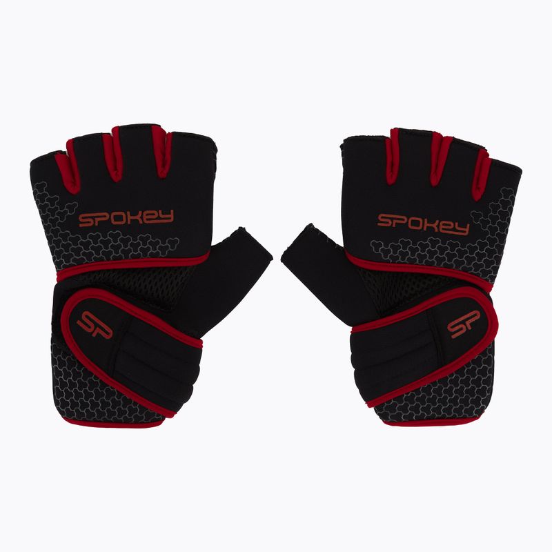Guanti fitness Spokey Lava neri e rossi 928974 3