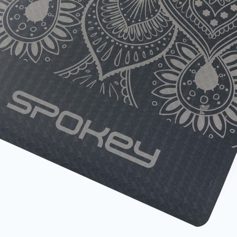 Spokey Yoga Mandala 4 mm grigio 929857 tappetino yoga 3
