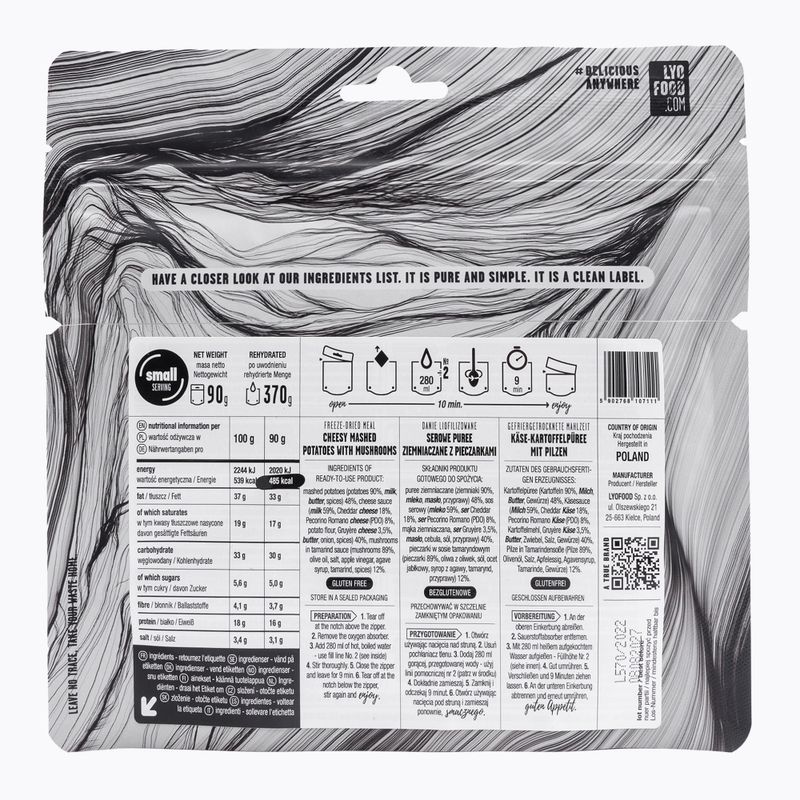 Alimenti liofilizzati LYOFOOD Mash & Cheese 90 g 2