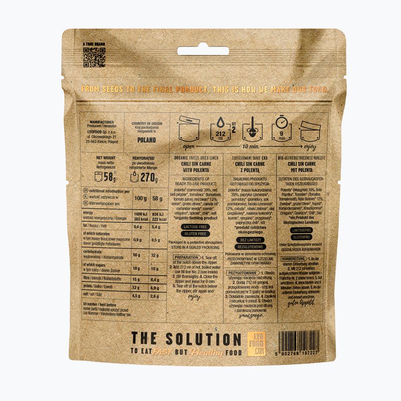 Alimenti liofilizzati LYOFOOD Eko Chili sin Carne 270 g 3