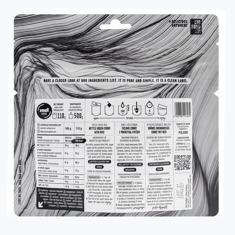 Alimenti liofilizzati LYOFOOD Curry verde con ortica e riso 110 g 2