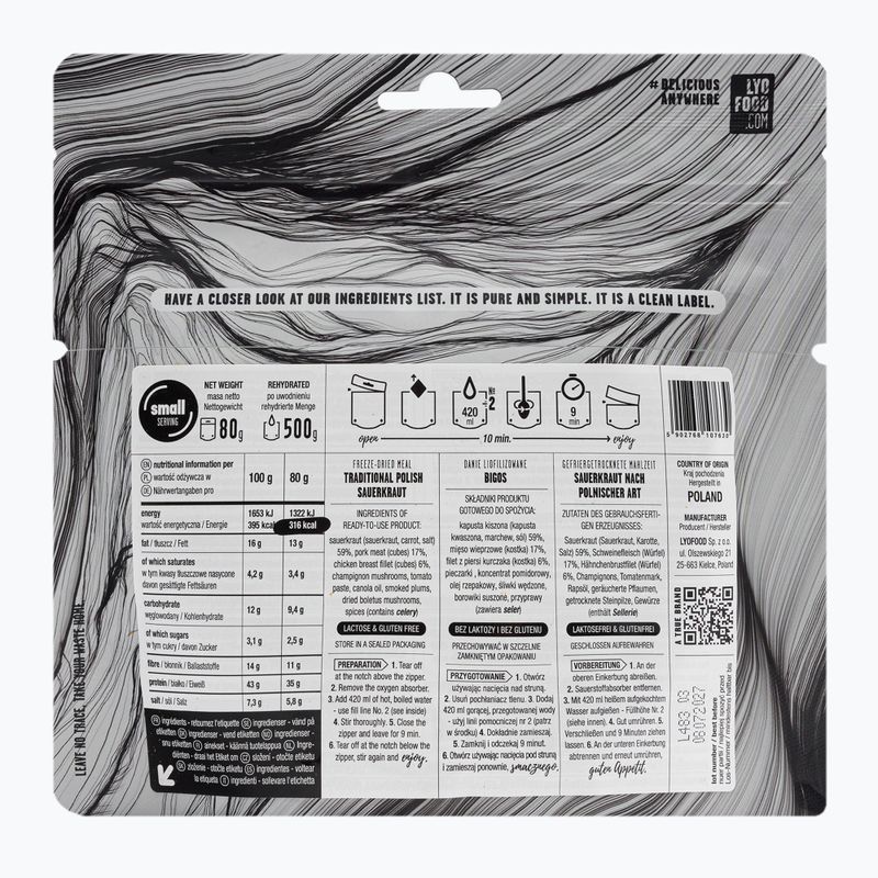 Cibo liofilizzato LYOFOOD Bigos 80 g 2
