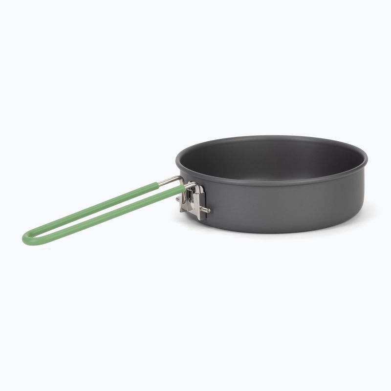 Set di pentole turistiche Rockland Travel Duo anodizzate grigio/verde 4