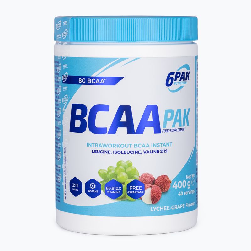 BCAA 6PAK PAK 400 g Litchi Uva