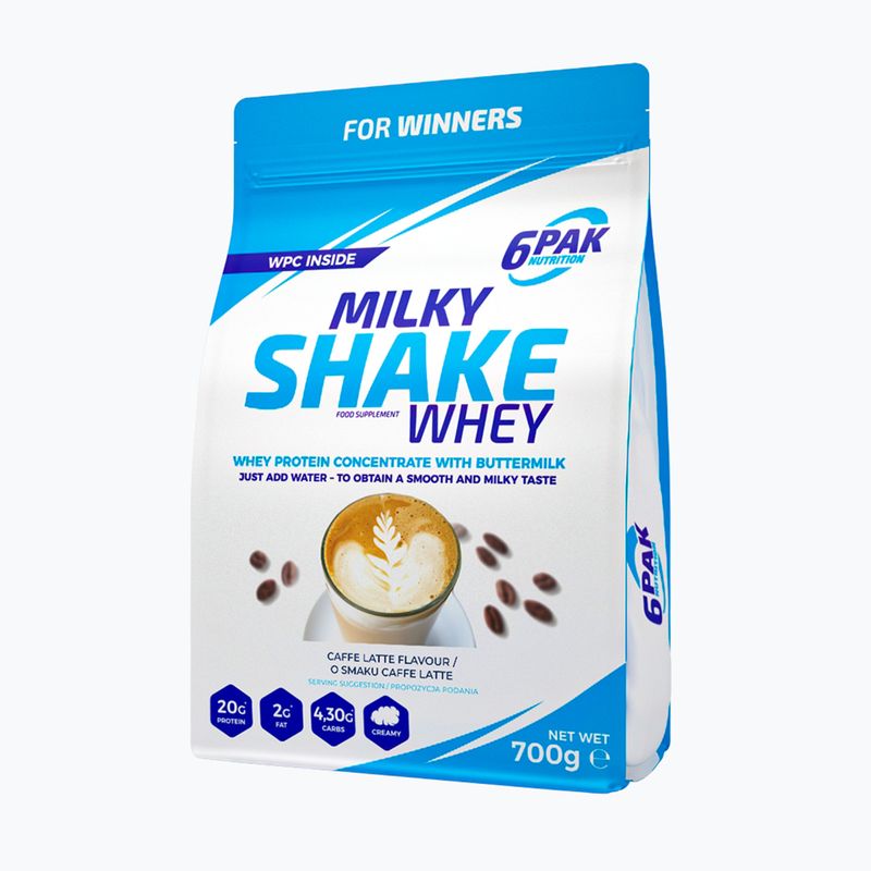 Siero di latte 6PAK Milky Shake 700 g Caffe Latte