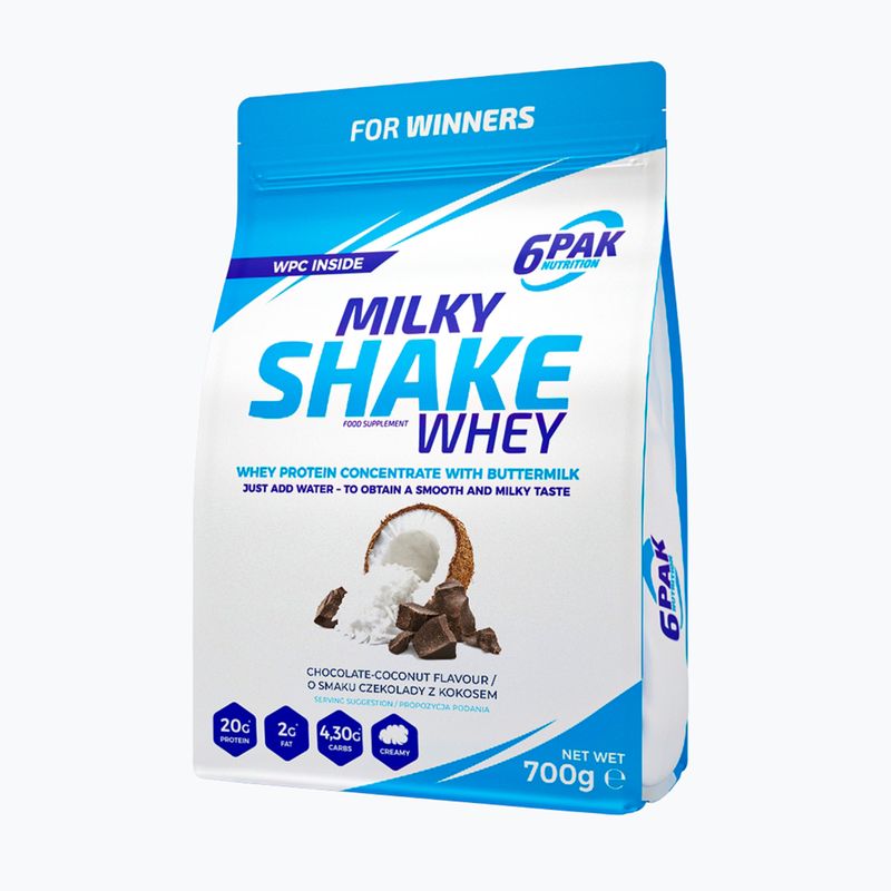 Siero di latte 6PAK Milky Shake 700 g Cocco