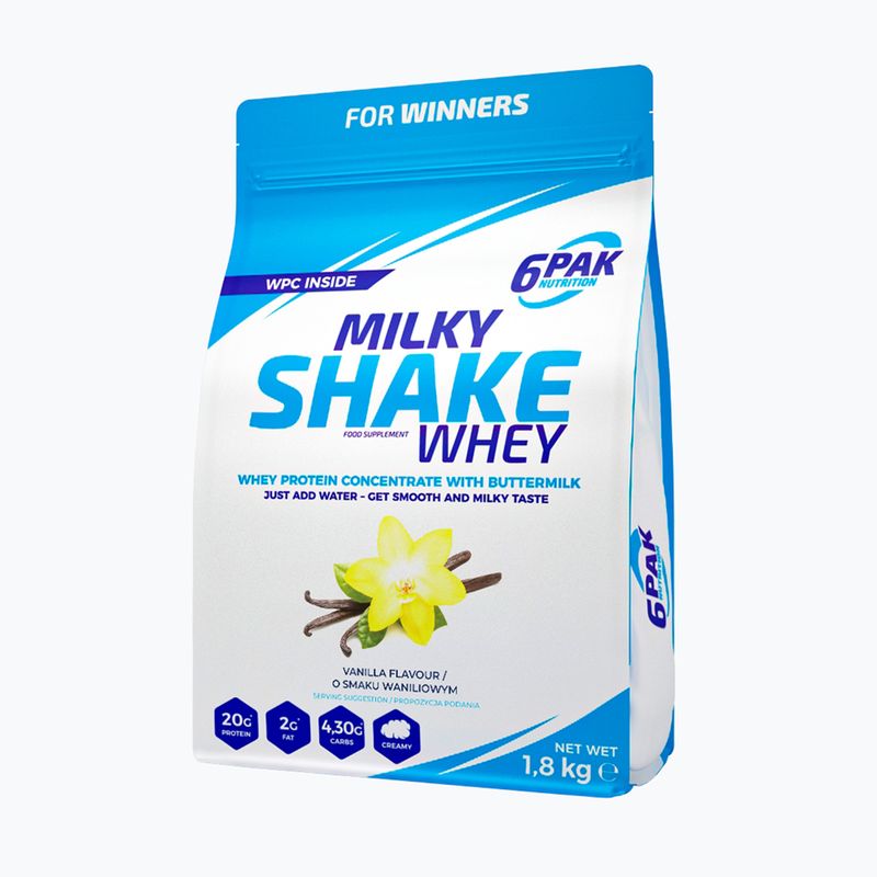 Siero di latte 6PAK Milky Shake 1800 g Vaniglia