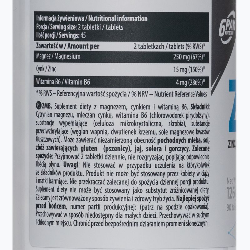 B6 + magnesio + zinco 6PAK EL ZMB 90 compresse 2