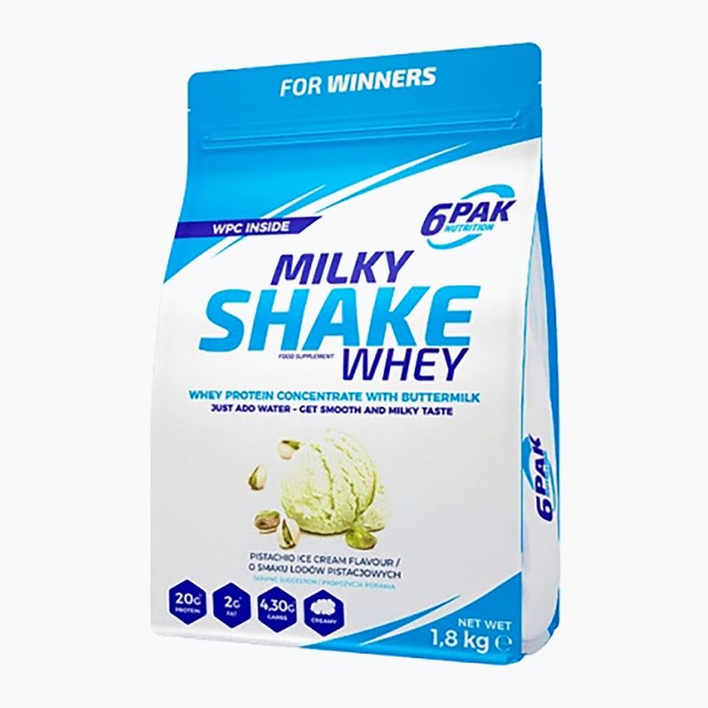 Siero di latte 6PAK Milky Shake 1800 g Gelato al pistacchio