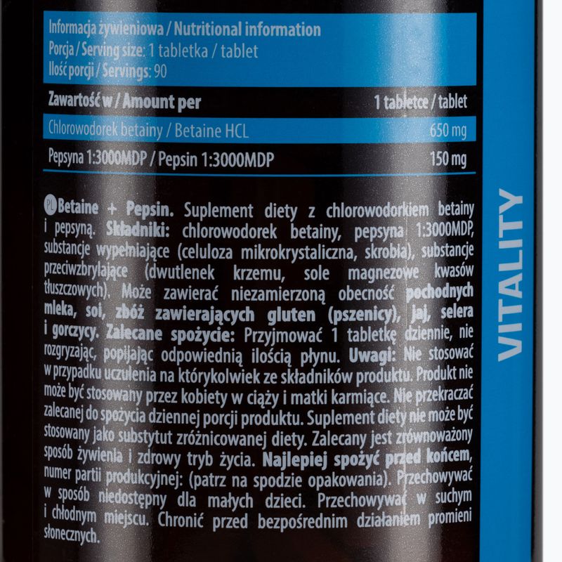 Supplement Essence Betaina HCL Pepsina 90 compresse 2