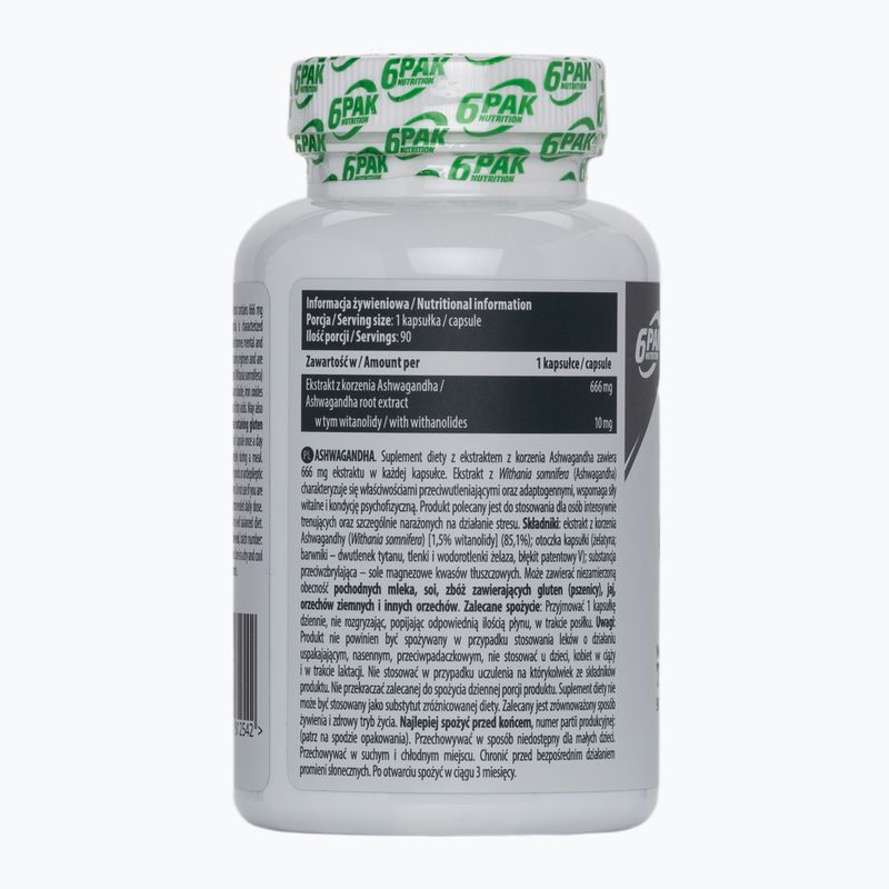 Ashwagandha 6PAK EL Ashwagandha 666 mg 90 capsule 2