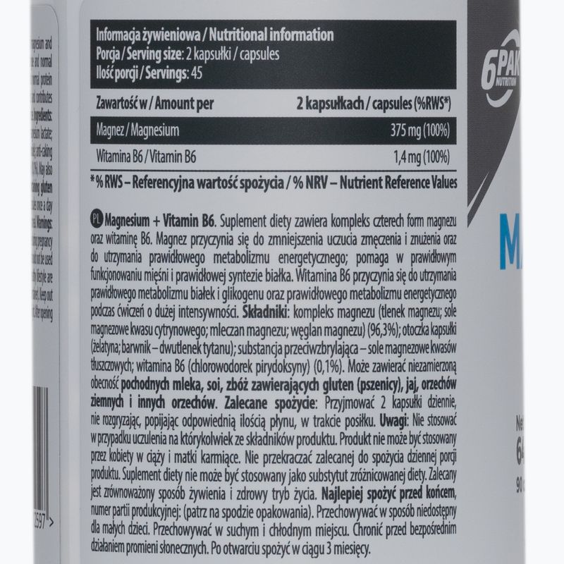 Magnesio 6PAK EL Magnesio B6 90 capsule 2