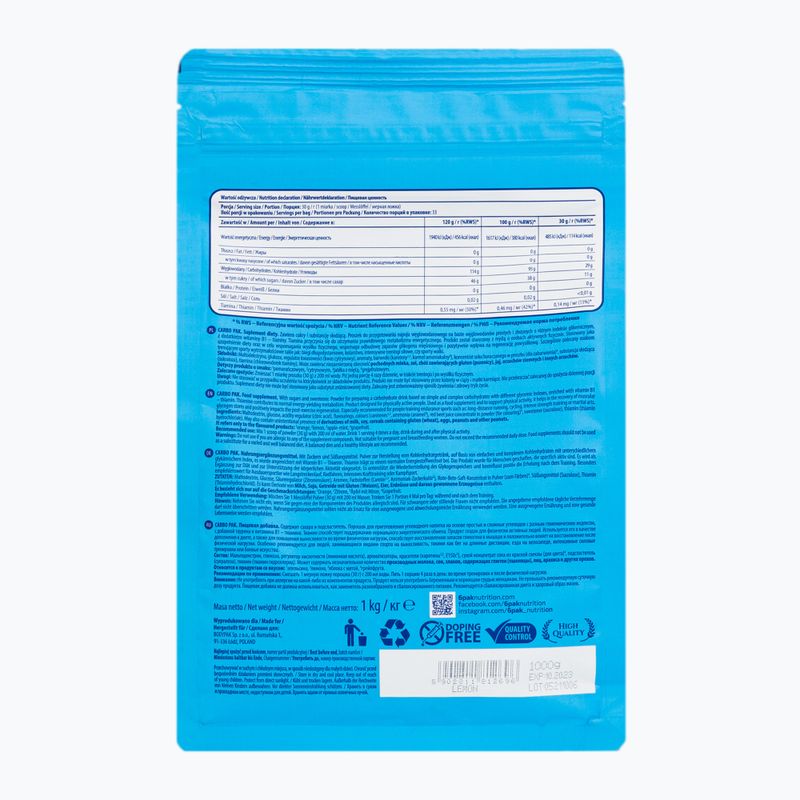 Carboidrati 6PAK Carbo Pak 1000 g Limone 2