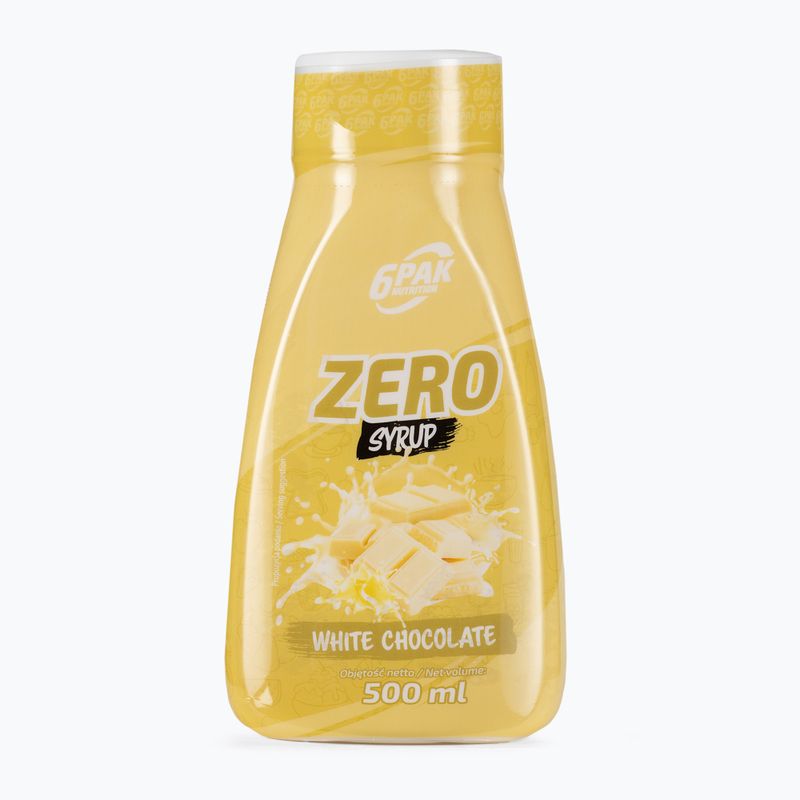 6PAK Sciroppo ZERO 500 ml Salsa al cioccolato bianco