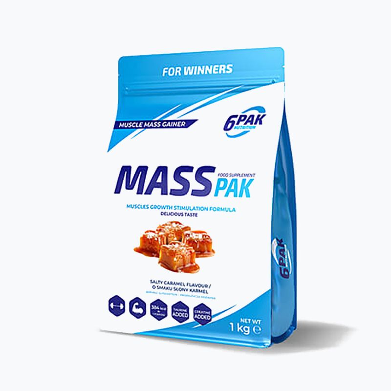 Gainer 6PAK Mass Pak 1000 g Caramello Salato