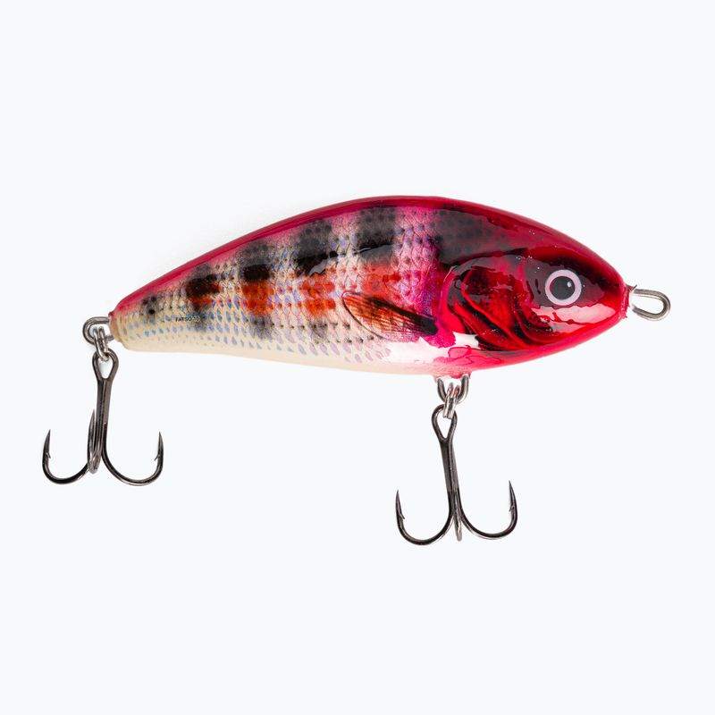 Salmo Fatso FLO holo red striper wobbler