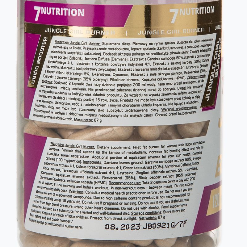 Bruciatore di grassi 7Nutrition Jungle Girl Burner 120 capsule 3