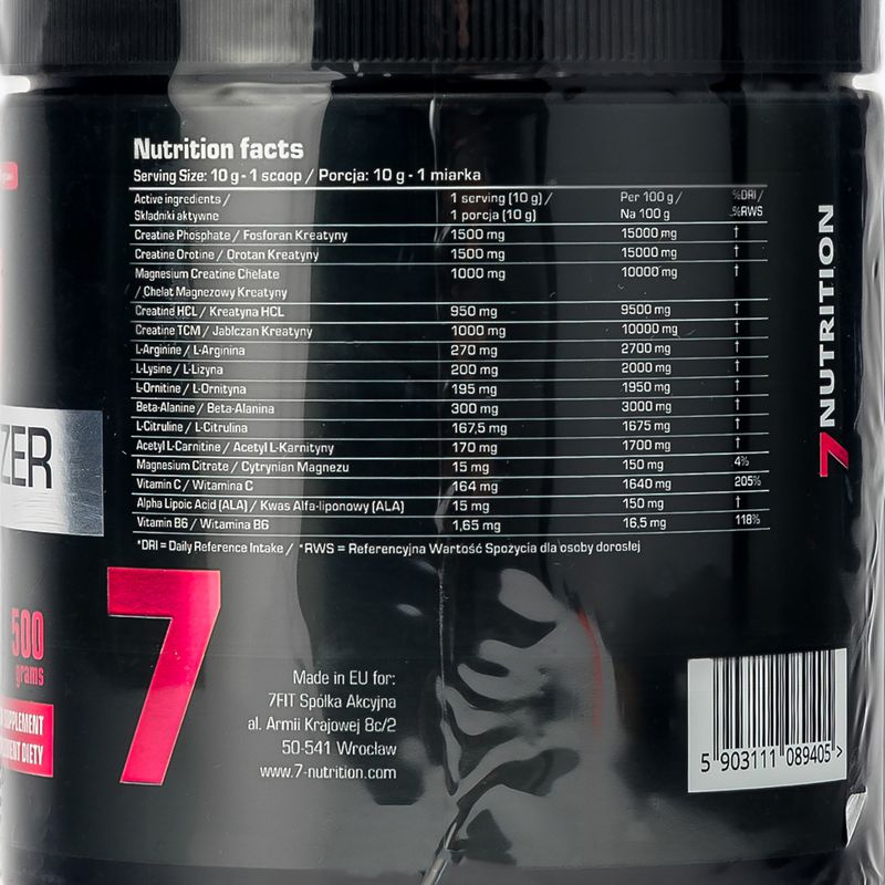 Creatina 7Nutrition BB Volumizer 500 g 3