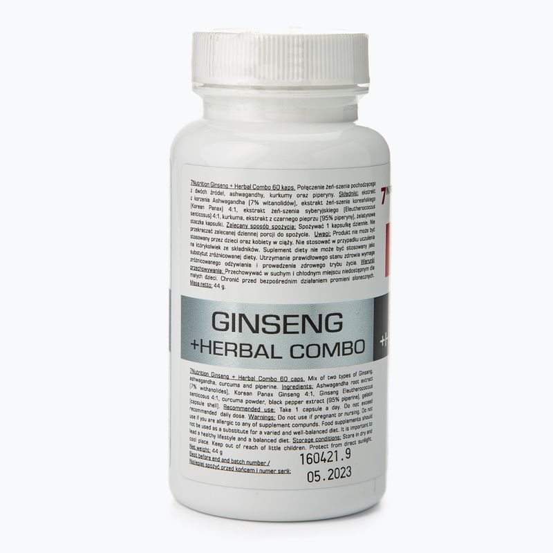 Integratore 7Nutrition Ginseng + Combo di erbe 60 capsule 2