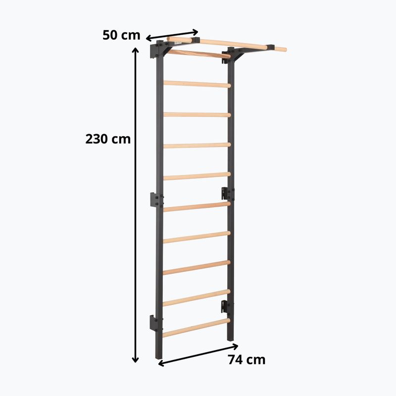 Sbarra ginnica RINAGYM Steel Pure graphit 12