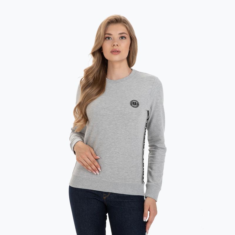 Felpa donna Pitbull West Coast Crewneck F.Terry 'Small Logo' grigio/melange