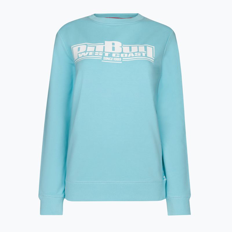 Felpa donna Pitbull West Coast Crewneck F.Terry 'Boxing' turchese