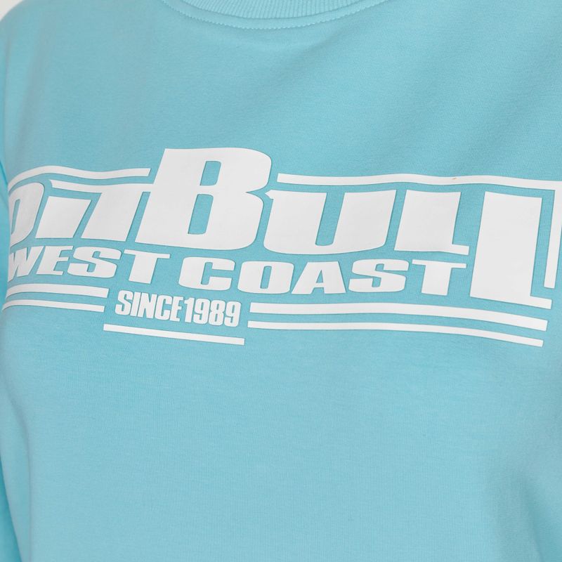 Felpa donna Pitbull West Coast Crewneck F.Terry 'Boxing' turchese 3