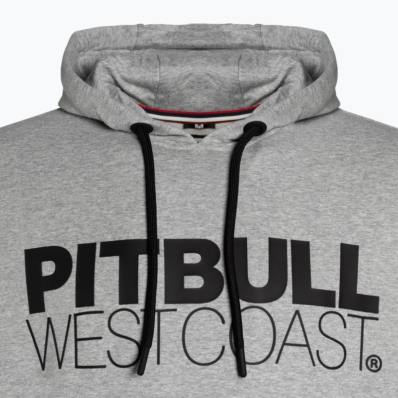 Felpa da uomo Pitbull West Coast con cappuccio in French Terry TNT grigio/melange 3