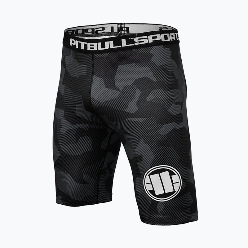 Pantaloncini compressivi da uomo Pitbull West Coast Shorts Dillard grigio mimetico