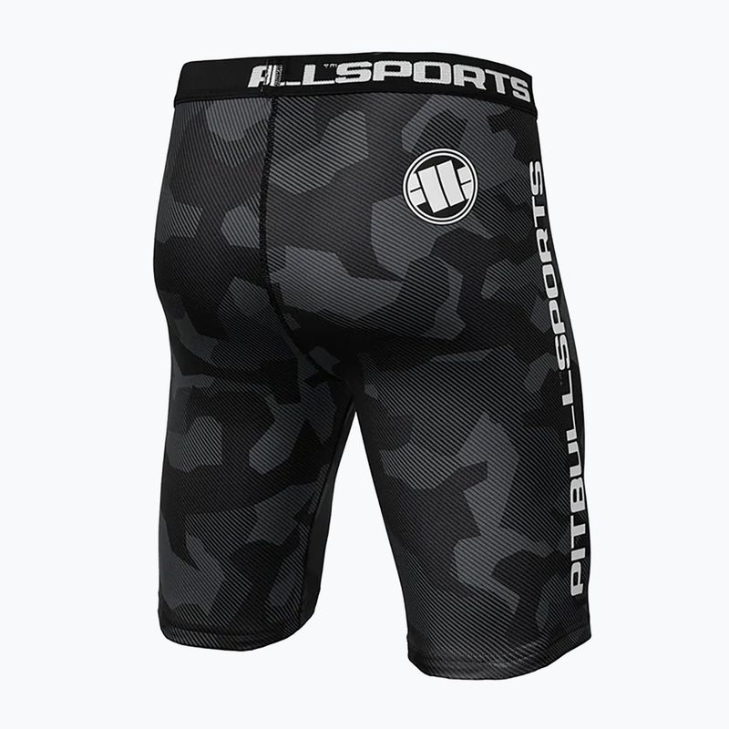 Pantaloncini compressivi da uomo Pitbull West Coast Shorts Dillard grigio mimetico 2