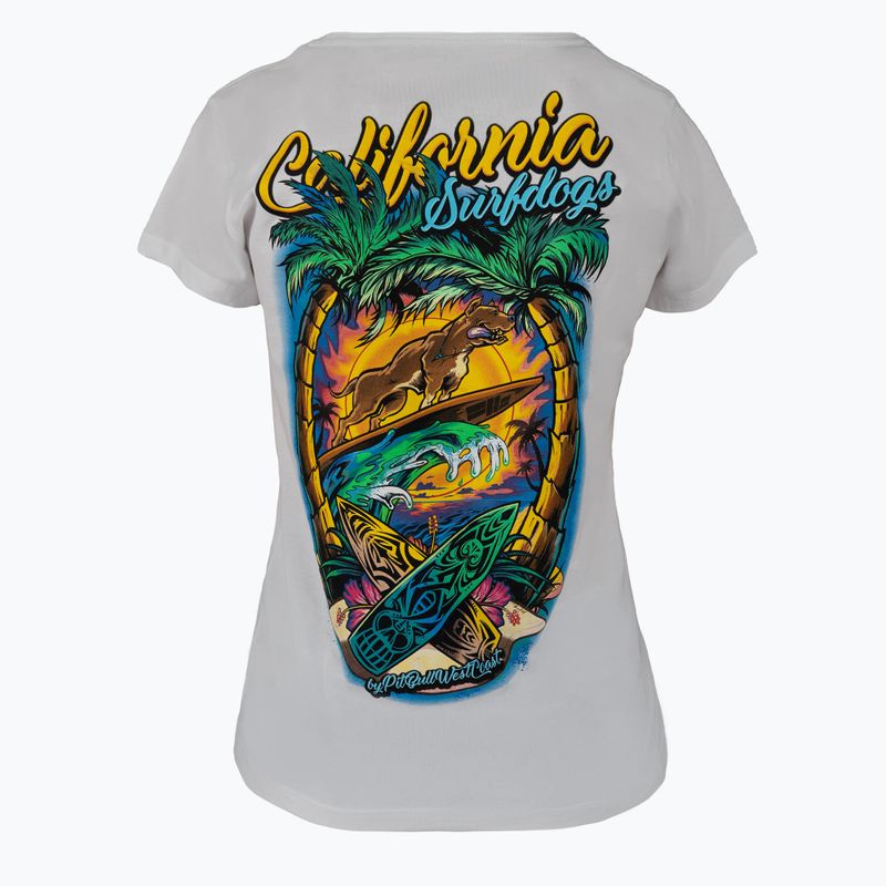Maglietta Surf Dog Pitbull West Coast donna bianco 2