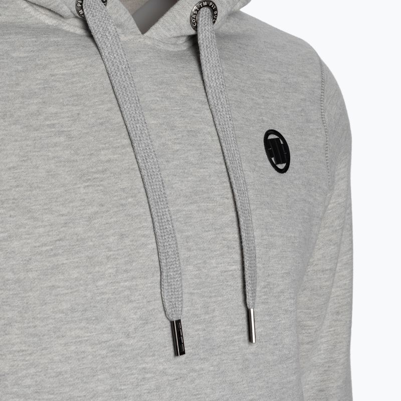 Felpa da uomo Pitbull West Coast con cappuccio piccolo logo 21 grigio/melange 3