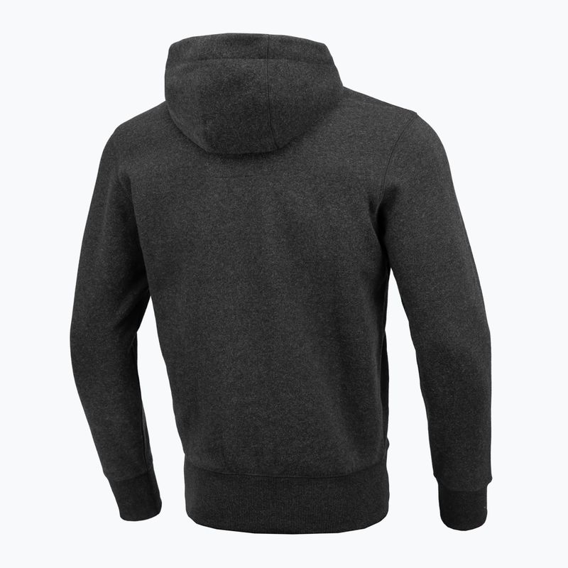 Felpa uomo Pitbull West Coast con cappuccio piccolo Logo 21 antracite melange 2