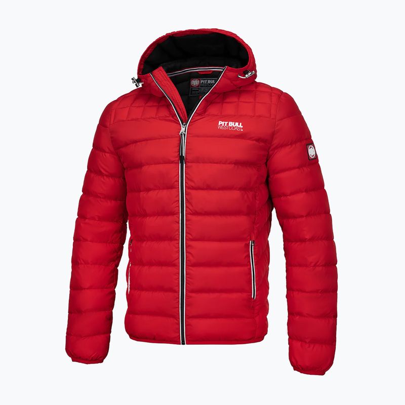Pitbull West Coast Uomo Giacca invernale imbottita con cappuccio Seacoast rosso 3