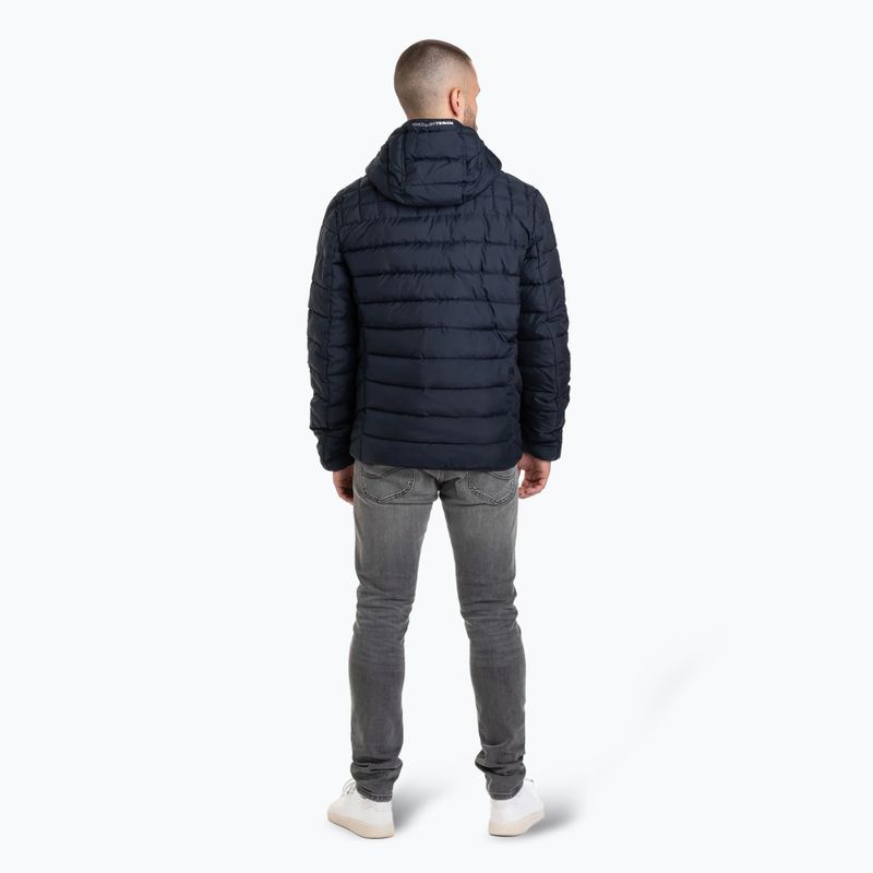 Pitbull West Coast Uomo Giacca invernale imbottita con cappuccio Seacoast blu scuro 4
