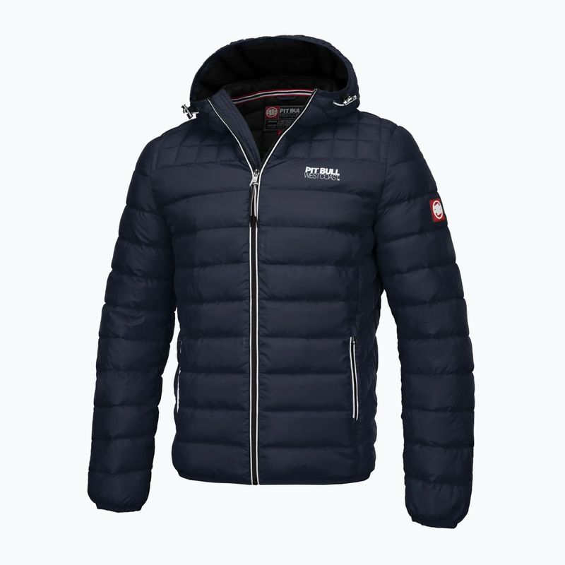 Pitbull West Coast Uomo Giacca invernale imbottita con cappuccio Seacoast blu scuro 5