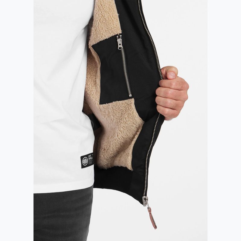Giacca invernale uomo Pitbull Sherpa Hooded black 5