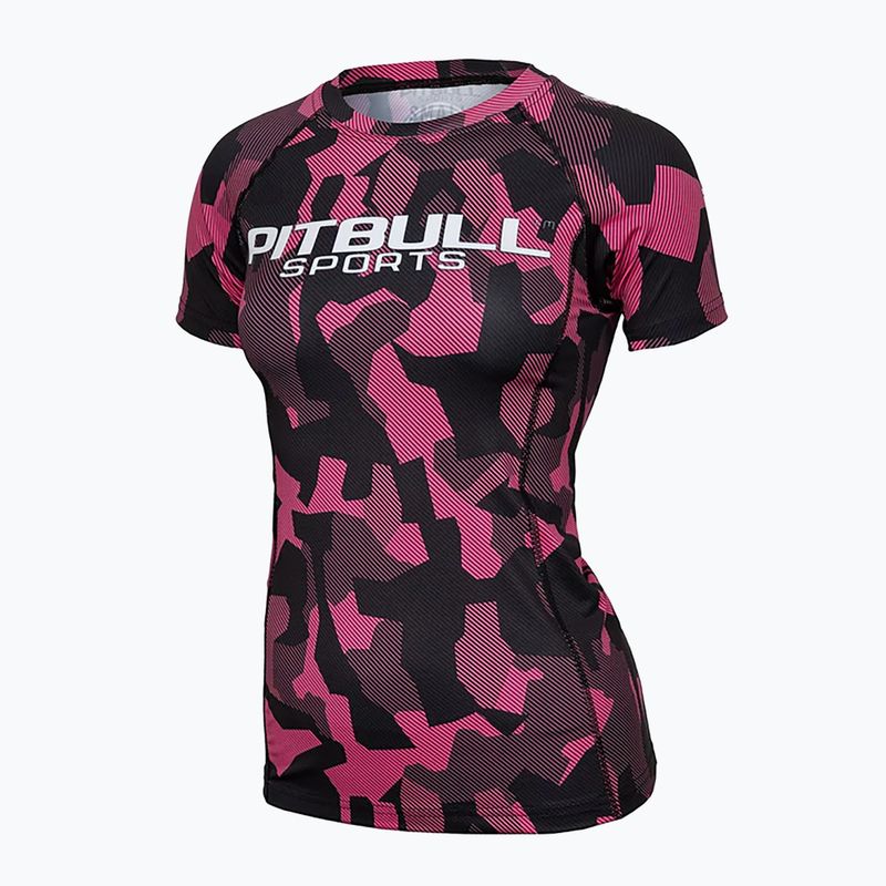 Pitbull West Coast donna T-S Rash Dillard rosa camo rashguard