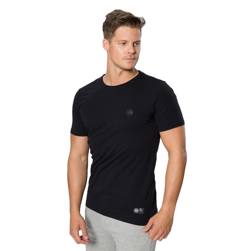 Maglietta Pitbull West Coast uomo Slim Fit Lycra Small Logo nero