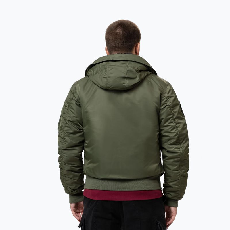 Giacca uomo Pitbull Sherpa Hooded Bomber olive 3