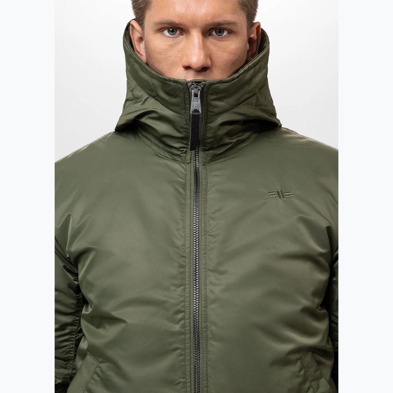 Giacca uomo Pitbull Sherpa Hooded Bomber olive 4