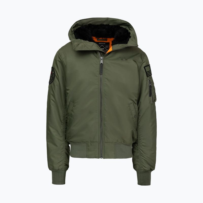 Giacca uomo Pitbull Sherpa Hooded Bomber olive 5