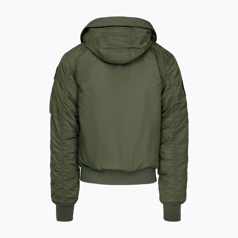 Giacca uomo Pitbull Sherpa Hooded Bomber olive 6