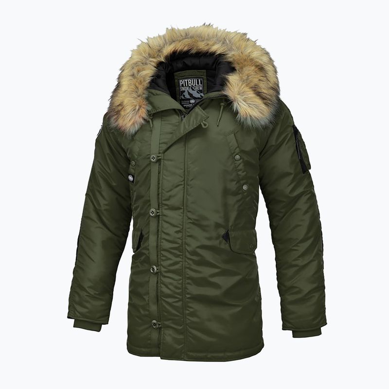 Giacca invernale da uomo Pitbull West Coast Fur Parka Alder olive