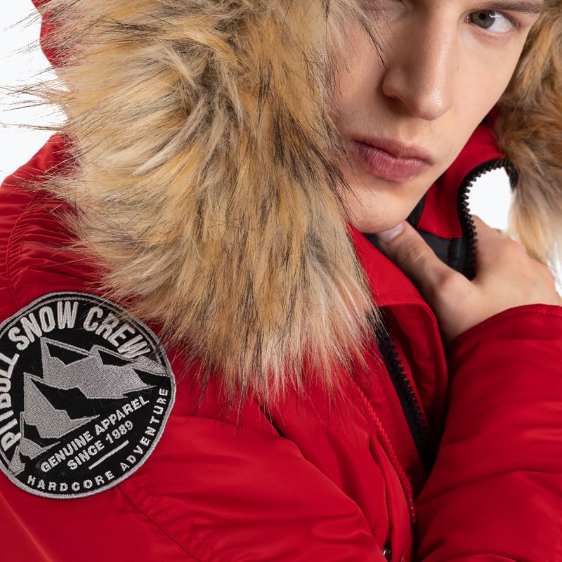 Giacca invernale da uomo Pitbull West Coast Fur Parka Rosso ontano 7