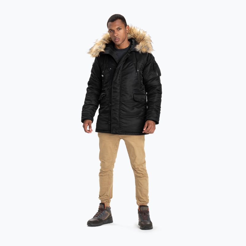 Pitbull West Coast giacca invernale da uomo Alder Fur Parka nero 2