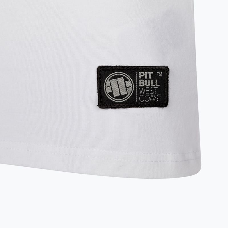 Canotta Pitbull West Coast Uomo Slim Fit Lycra Logo Piccolo Bianco 3