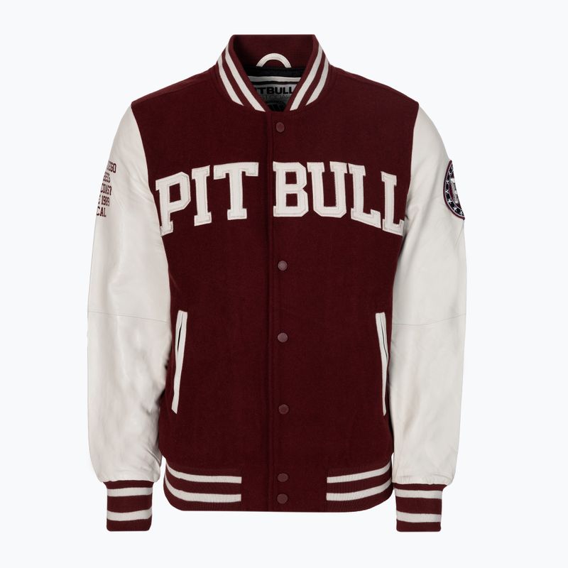 Pitbull West Coast giacca varsity da uomo Melton Wilson bianco